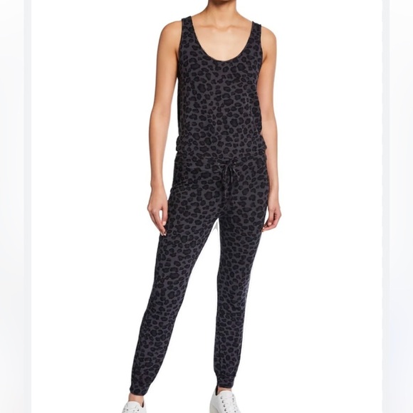 Monrow Leopard Print Tank Jumpsuit - Picture 1 of 8